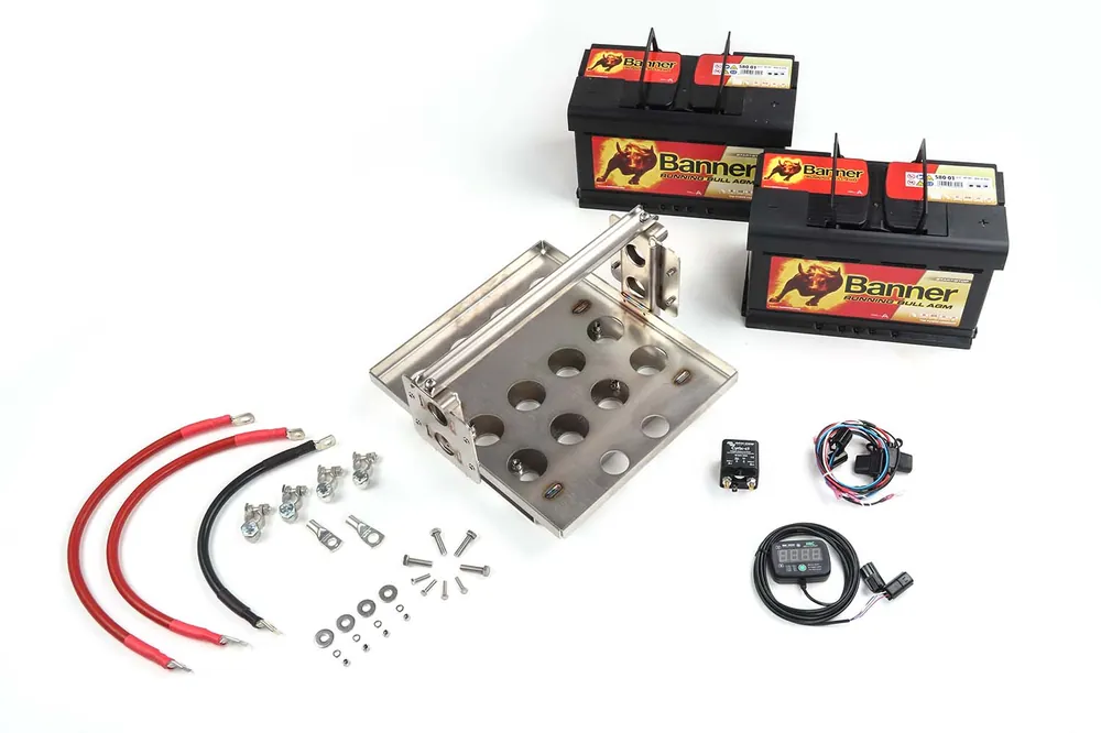 Rabatt Komplettset Nakatanenga Doppelbatteriesystem 160Ah für LR Defender