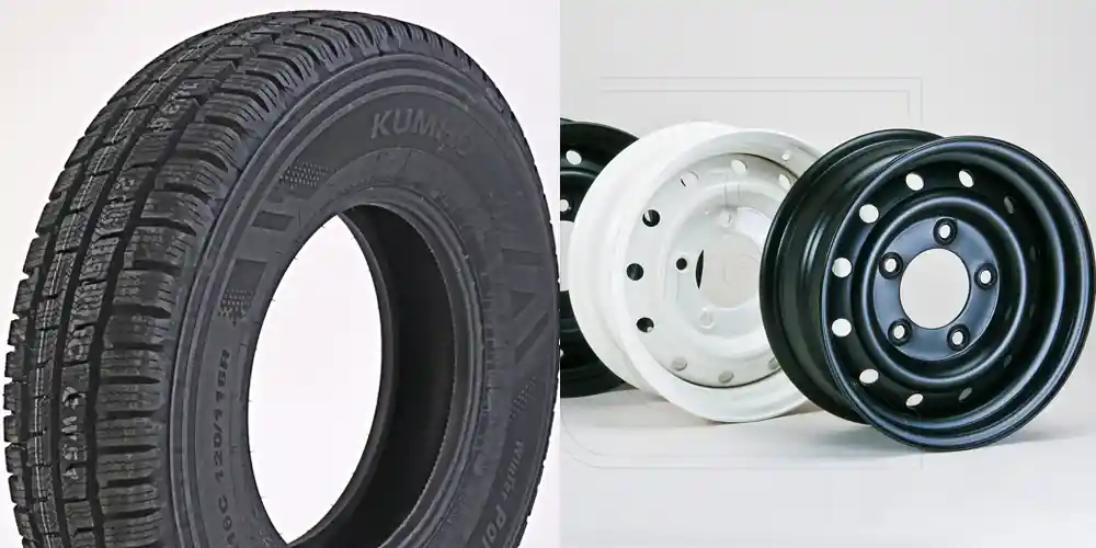 Winter-Komplettradsatz KUMHO Portran CW51 235/85R16 auf Wolf Stahlfelge für Defender Top-Seller
