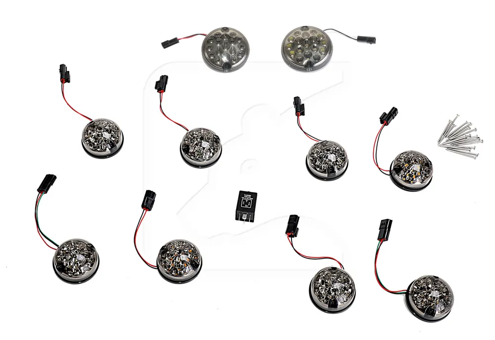 Wochenendangebot LED Signalleuchten Set in Smoke / Rauchgrau für Defender
