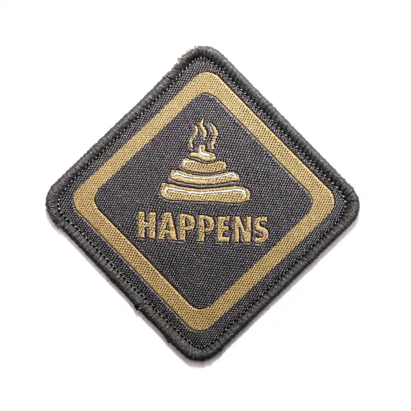 Morale Patch - SHIT HAPPENS, gewebt Zertifiziert