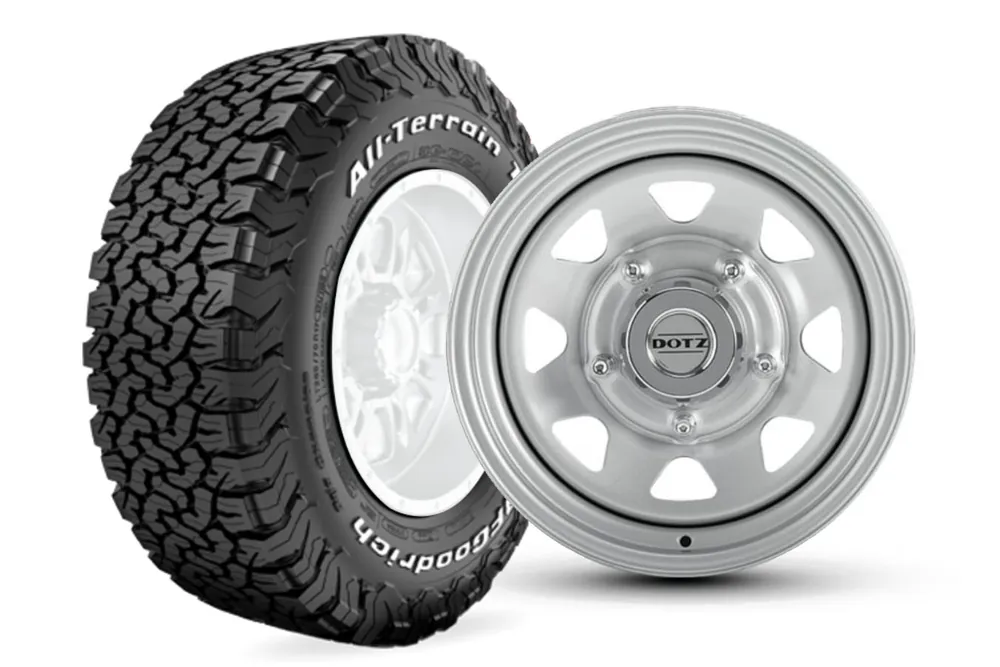Sale Komplettradsatz Jimny II GJ HJ Dotz Dakar mit BF Goodrich All Terrain