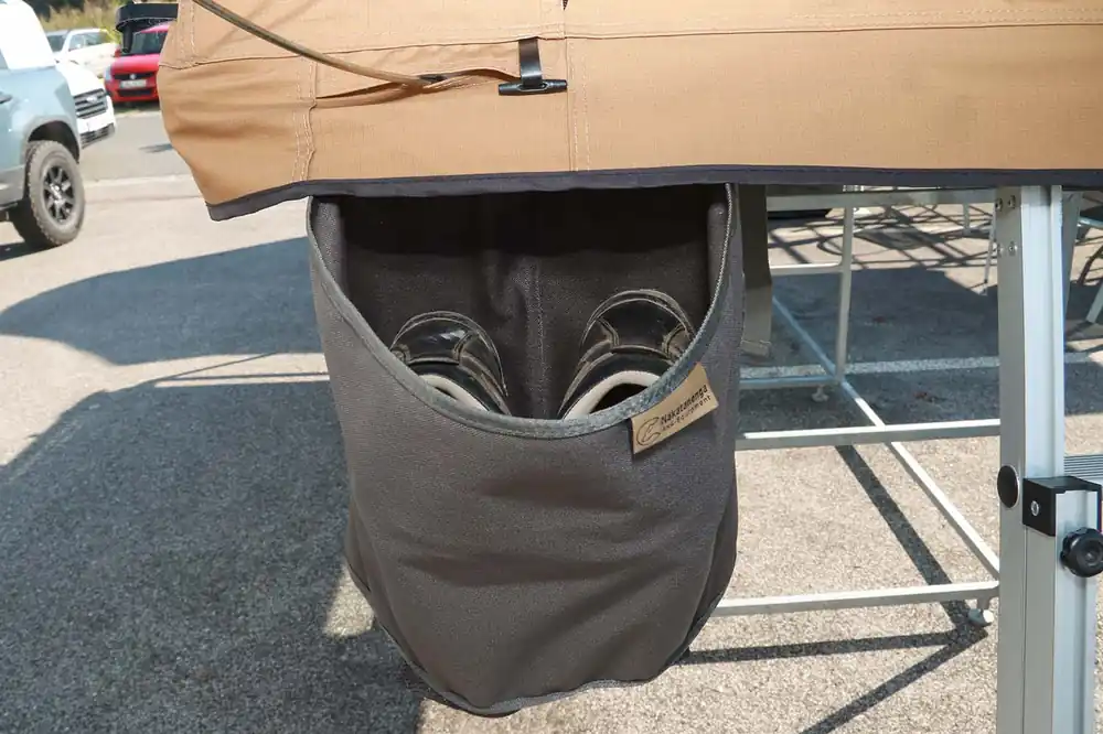 Schuhtasche für Dachzelte, ohne Deckel, grau Preis Gesenkt