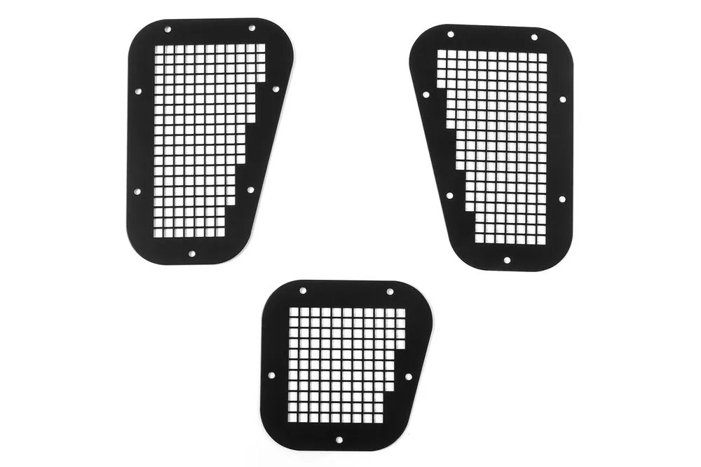 Abverkauf Abdeckungen Lufteinlass, Land Rover Defender, 3er Set, pulverbeschichtet