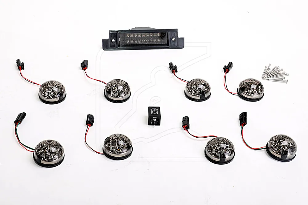 LED Signalleuchten Set in Smoke / Rauchgrau für Defender Preisreduziert