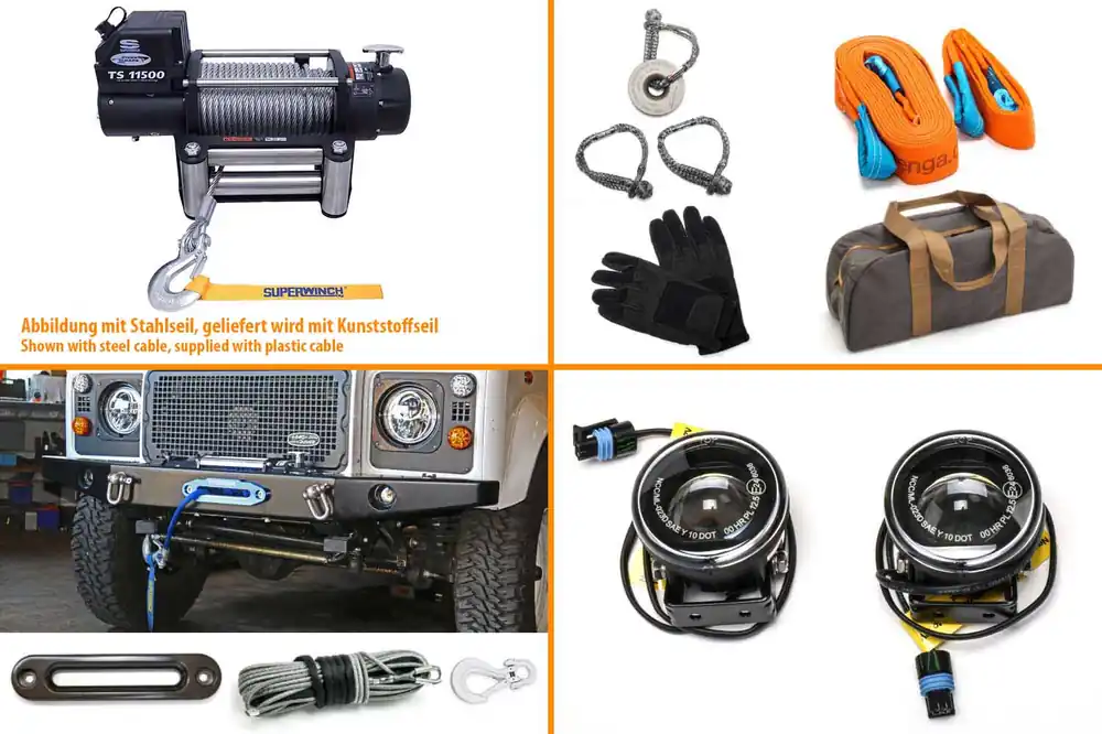 Echt Nakatanenga Seilwindenbundle, mit Seilwinde Tigershark 9.5 oder 11.5, inkl Zubehör