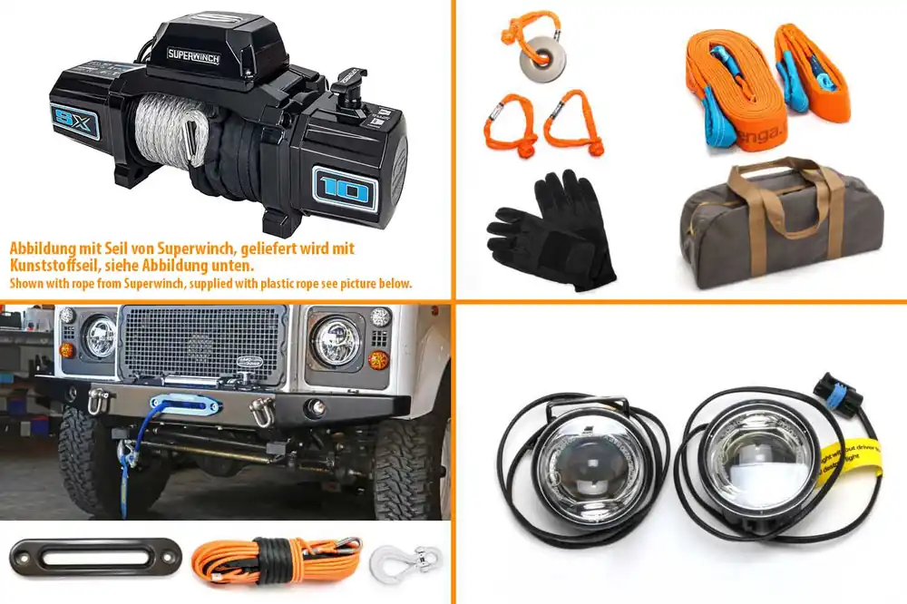 Nakatanenga Seilwindenbundle, mit Superwinch SX 10SR oder SX 12SR, Farbe: Schwarz, inkl. Zubehör Abverkauf