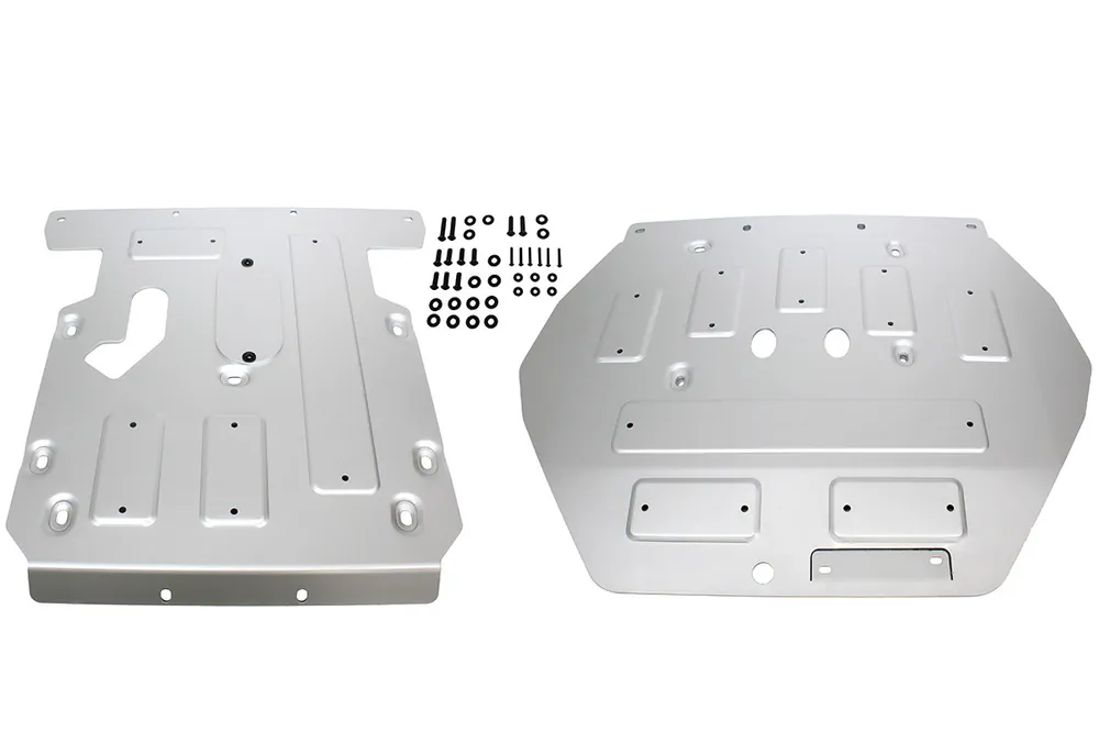 Unterfahrschutz 2-tlg für New Defender aus 6mm Aluminium (Schutz für Motor und Getriebe) Markenware