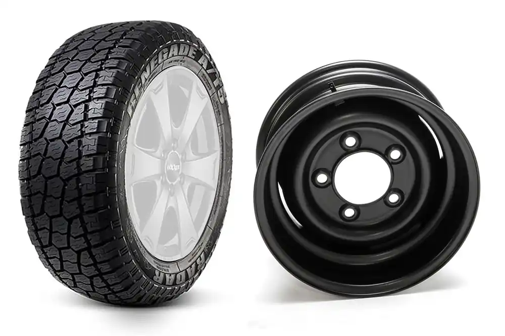 Komplettradsatz Radar Renegade A/T-5 Allterrain 265/75R16 116S auf ANR-Stahlfelge für Defender Rabatt