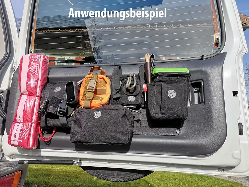 Abverkauf Tailgate Organizer mit 5 MOLLE Taschen, für Suzuki Jimny FJ, GJ/HJ mit Hecktür