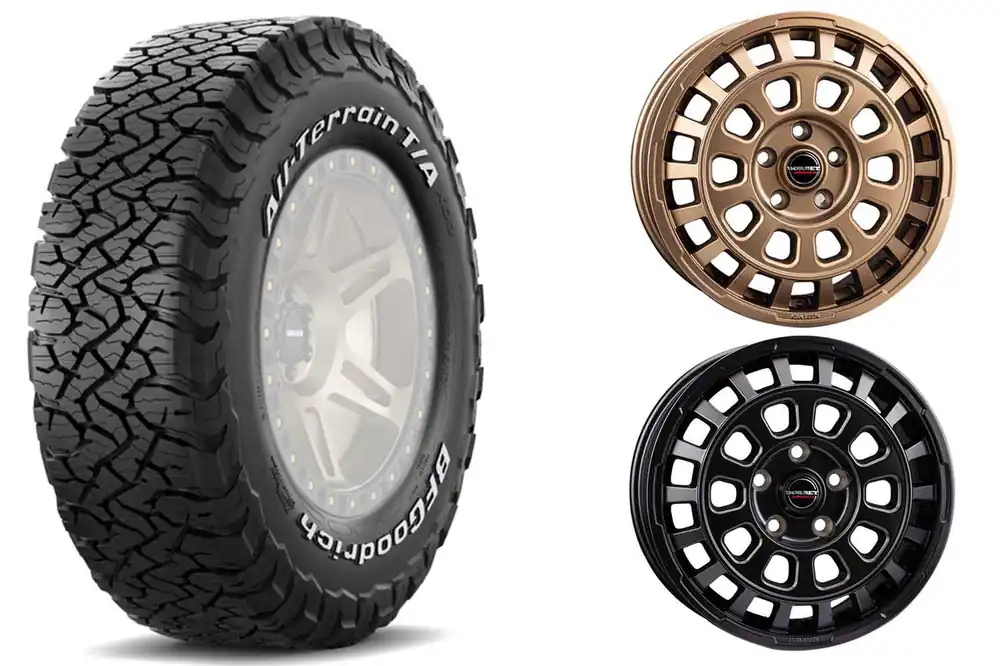 Günstig Komlettradsatz BF Goodrich KO3 auf Twin-Monotube-Projekt AT für New Defender