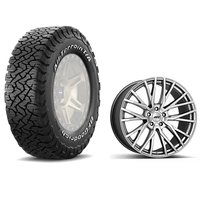 Komplettradsatz BF Goodrich T/A All Terrain KO3 275/55R20 auf AEZ Panama für New Defender Geprüft