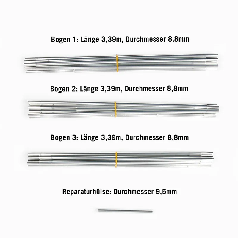 Polar 3 Gestängeset Zeltgestänge-Set Garantierte Lieferung