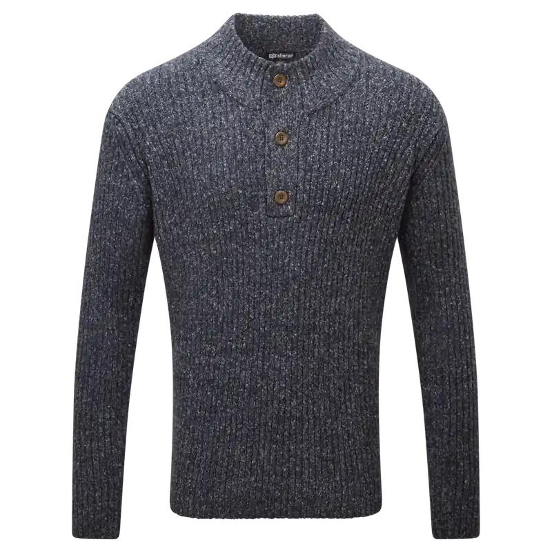 Sale SHERPA Herren Pullover Ranga Button Mock Neck