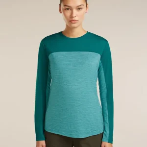 ICEBREAKER Women Merino Blend 125 Cool-Lite™ Sphere LS Tee Colour Block Preiswert