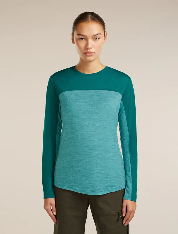 ICEBREAKER Women Merino Blend 125 Cool-Lite™ Sphere LS Tee Colour Block Preiswert