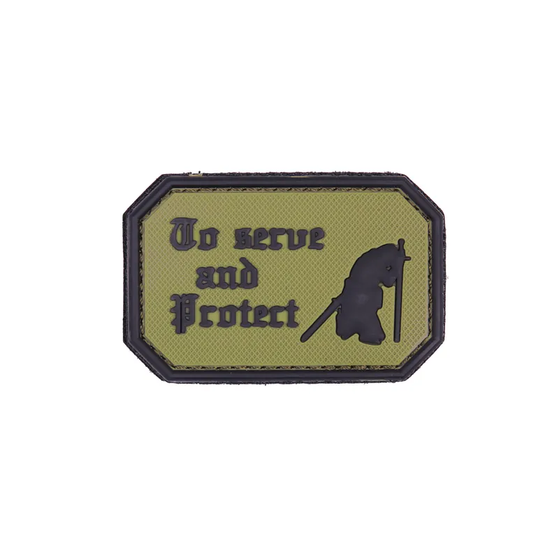 Ausverkauf Klett Patch 3D PVC No.1089 To serve grün 4 x 6,5