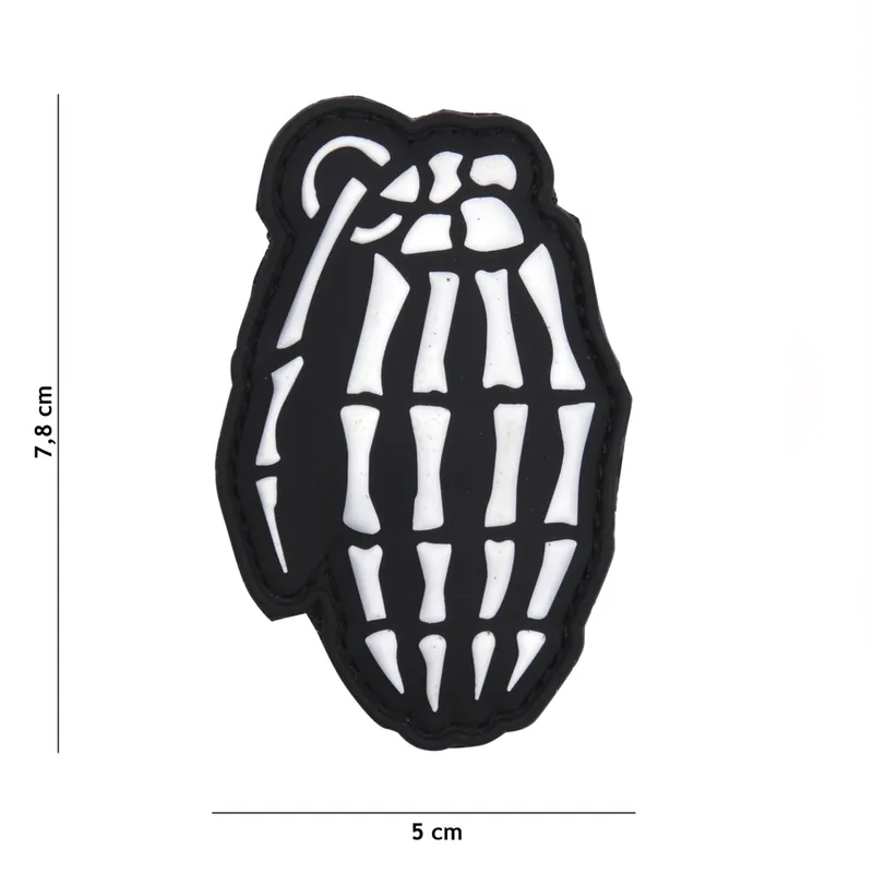 Klett Patch 3D PVC No.11131 Skull Granate weiss 5 x 7,5 Direktkauf