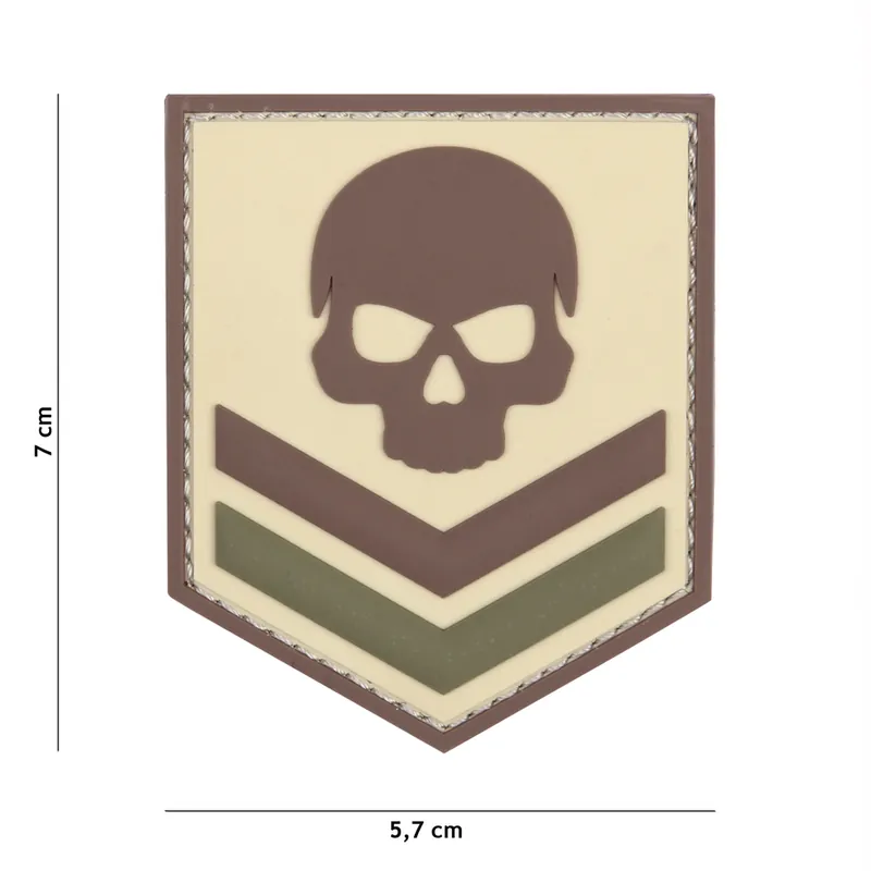Klett Patch 3D PVC No.20030 Belgien Skull coyote 5,7 x 7 Sofort Bestellen