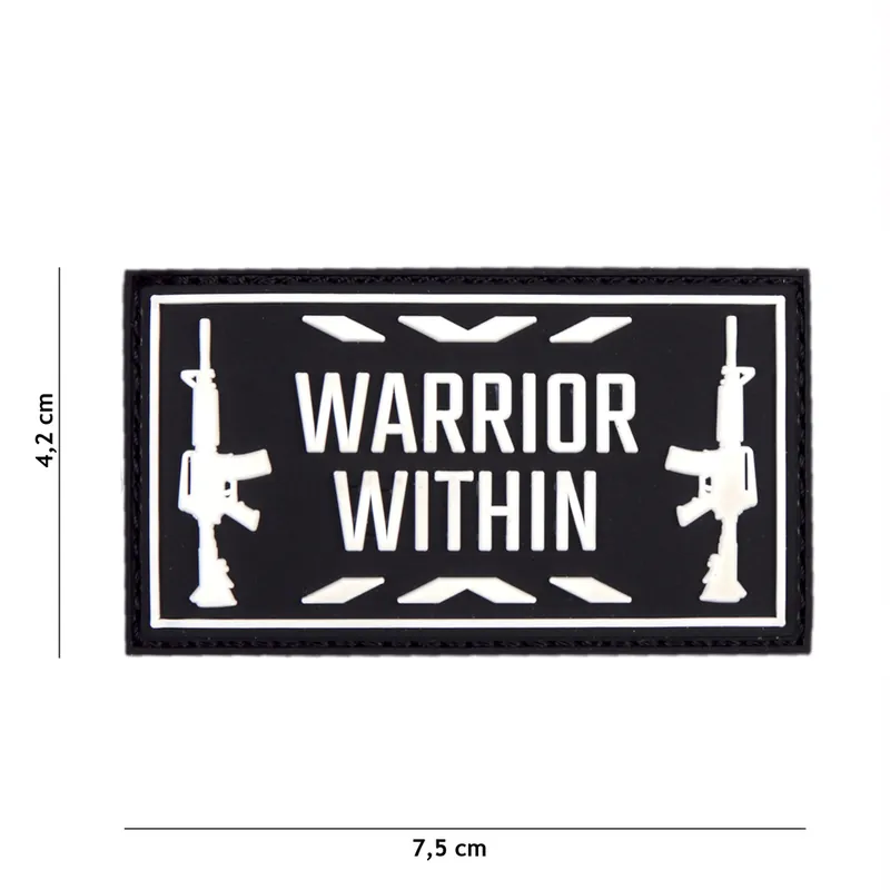 Highlight Klett Patch 3D PVC No.16110 Warrior Within schwarz 4,1 x 7,4