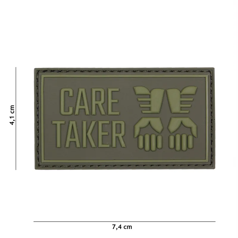 Aktuell Klett Patch 3D PVC No.19031 Care Taker grün 4,1 x 7,4