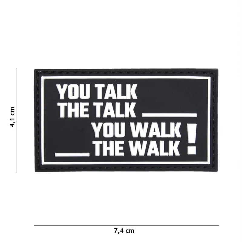 Sofort Bestellen Klett Patch 3D PVC No.18022 You Talk schwarz 4,1 x 7,4