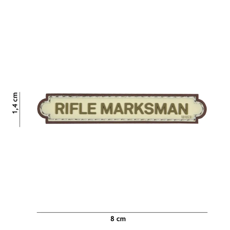 Klett Patch 3D PVC No.18015 Rifle Marksman beige 7,5 x 8 Nur Heute