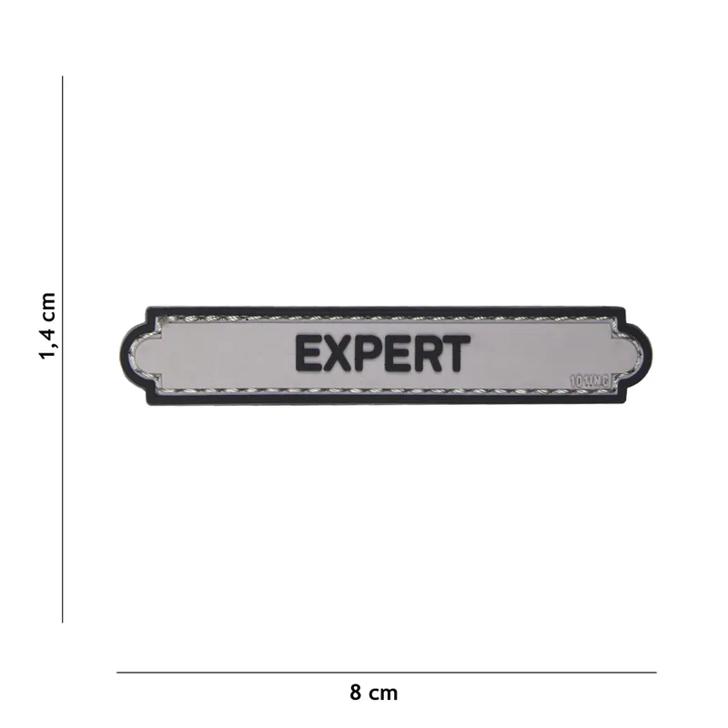 Begrenztes Angebot Klett Patch 3D PVC No.17063 Expert grau 1,4 x 8