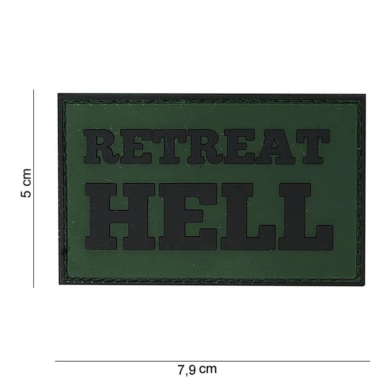 Sichere Zahlung Klett Patch PVC No.10062 Retreat Hell grün/schwarz4,9 x 8