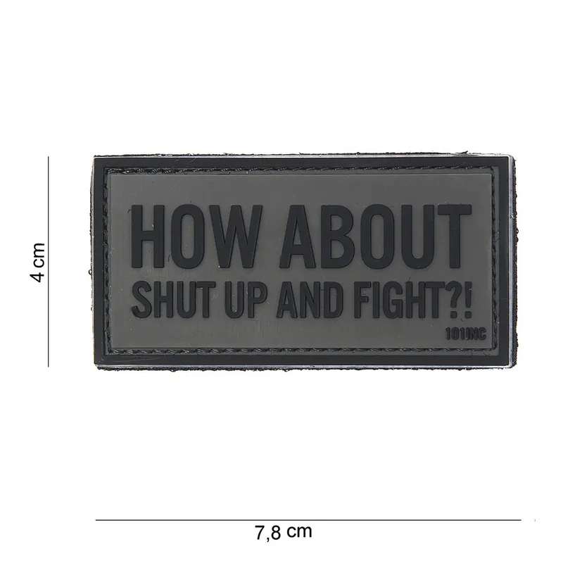PVC Patch No.10080 HOW ABOUT grau 4 x 7,8 Direktkauf