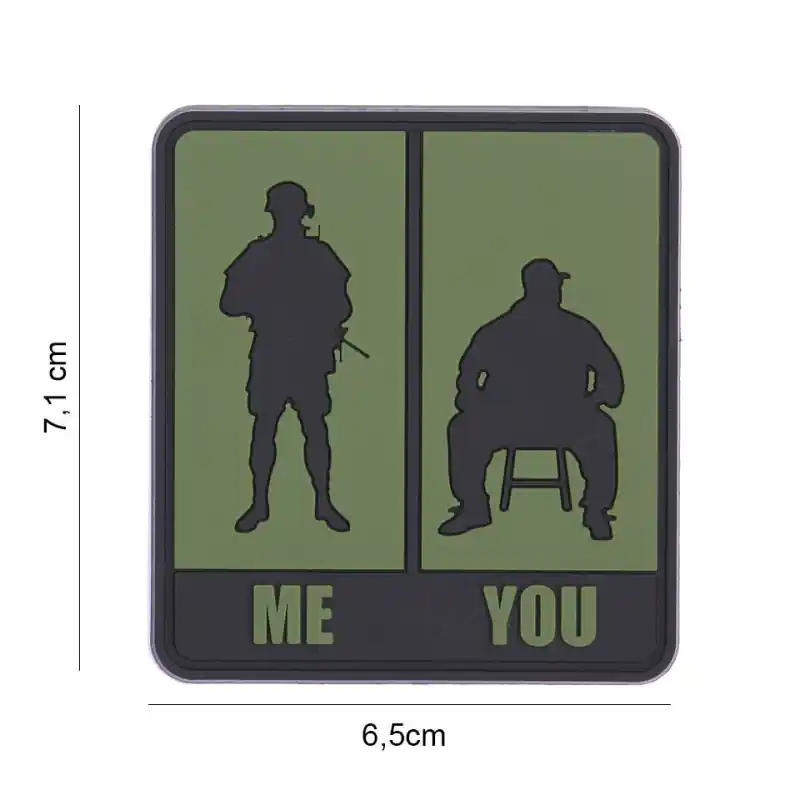 Must-Have Klett Patch 3D PVC No.8088 Me & You green 7,1 x 6,5