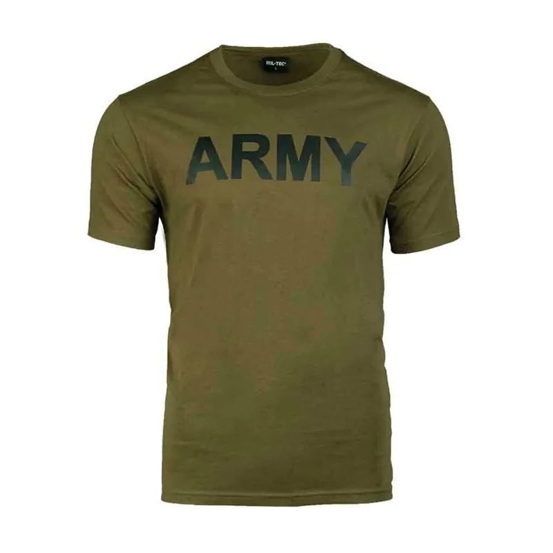 Preiswert T-Shirt bedruckt ARMY oliv