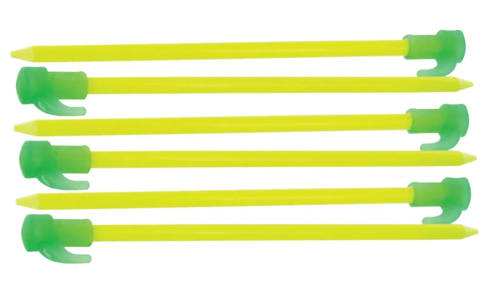 Preisknaller 6 Stück Kunststoff Heringe fluoreszierend 20cm 1,33€/Stück