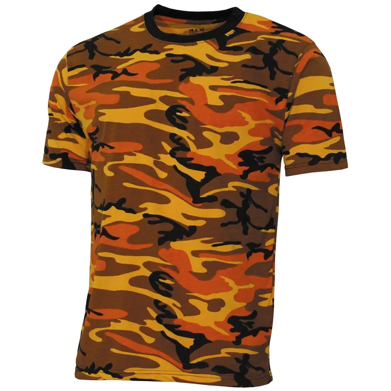 MFH T-Shirt Streetstyle orange-camo Restposten Expressversand