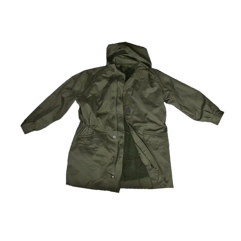 Original Französischer Parka mit Kapuze oliv Neu