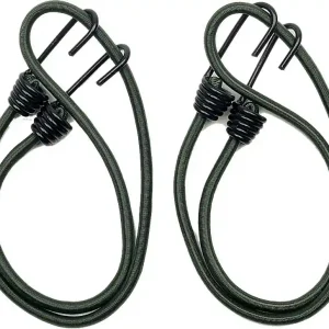 2 Stück Expanderschnur 75cm mit Haken oliv 2,48€/Stück Abverkauf