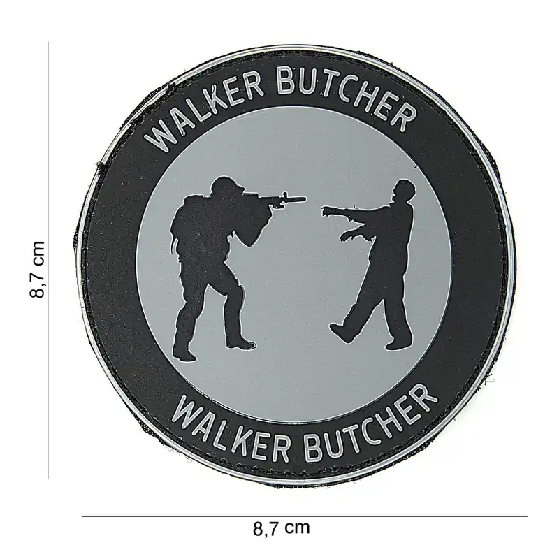 Angebot Klett Patch 3D PVC No.10076 WALKER BUTCHER grau/schwarz 8,7 x 8,7