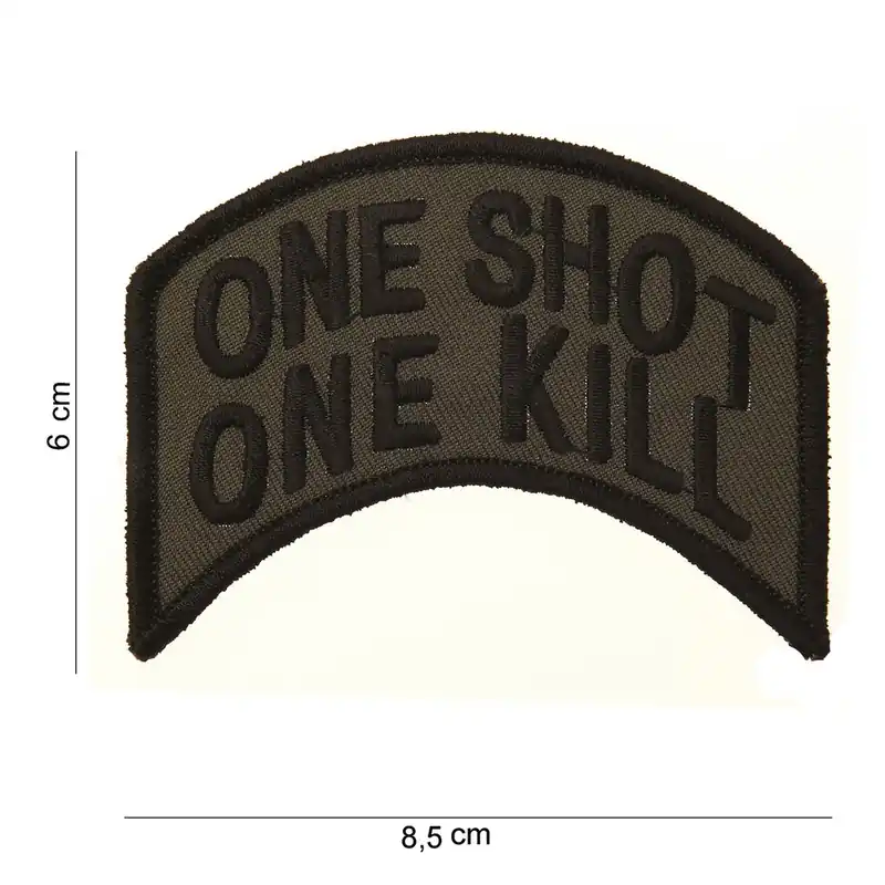 Abzeichen One Shot One Kill oliv/schwarz Neu