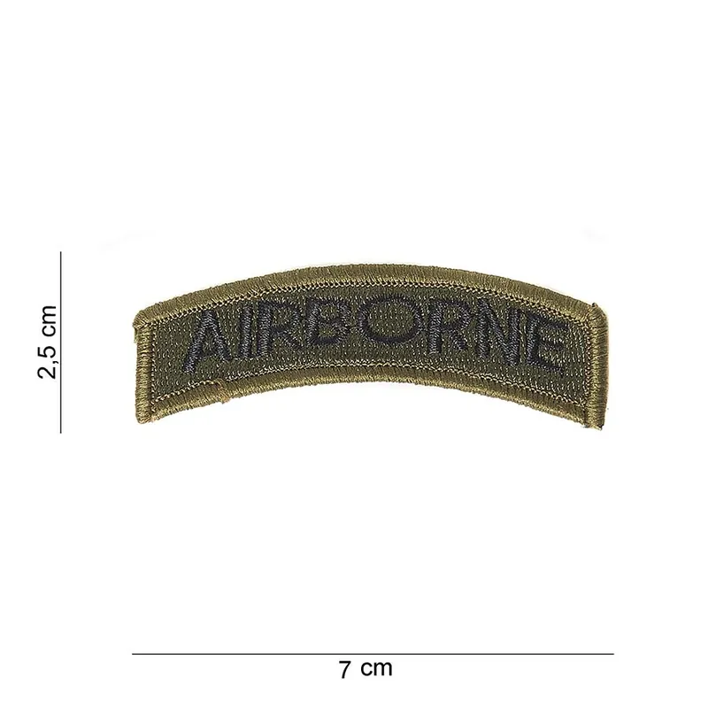 Abzeichen Airborne oliv/schwarz 2,5 x 7 Billig
