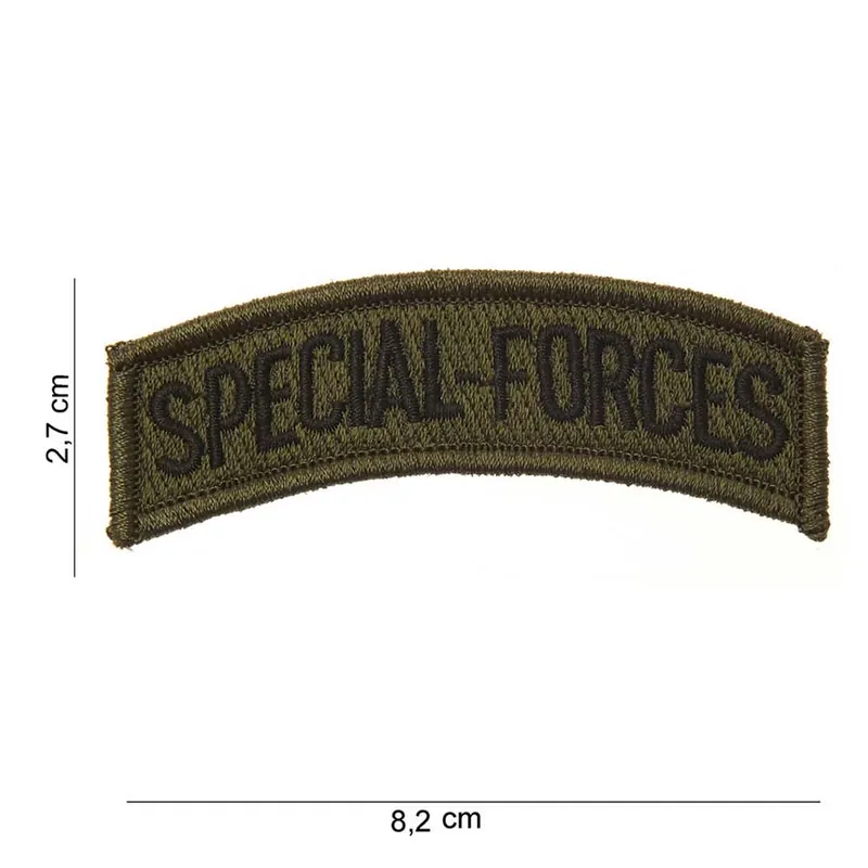 Aufnäher Special Forces oliv/schwarz 2,7 x 8,2 Preisknaller