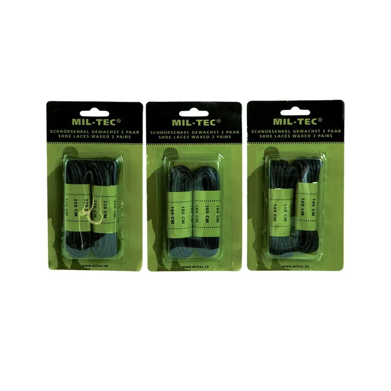 2 Paar Schnürsenkel gewachst 220 schwarz 1,45€/Paar Billig