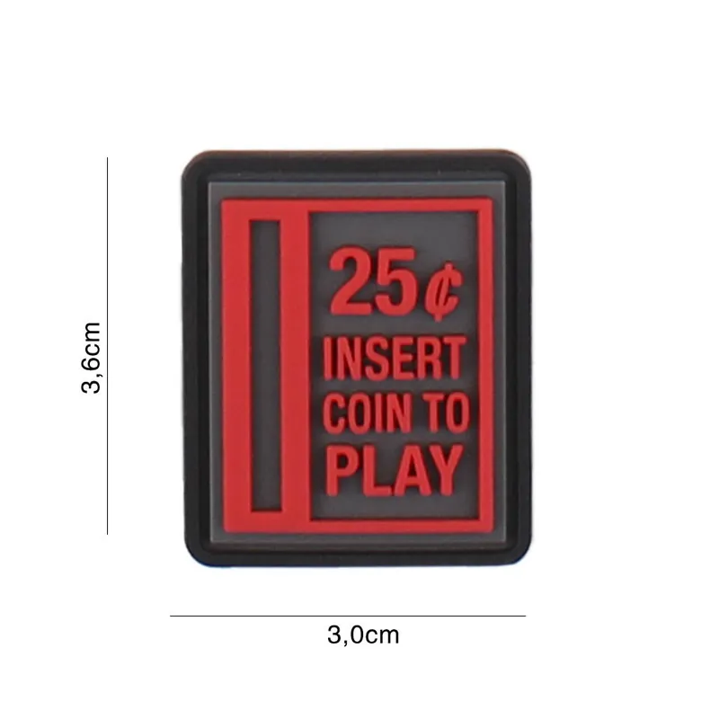 Klett Patch 3D PVC No.5099 Insert Coin rot/schwarz 3,6 x 3,0 Jetzt Bestellen