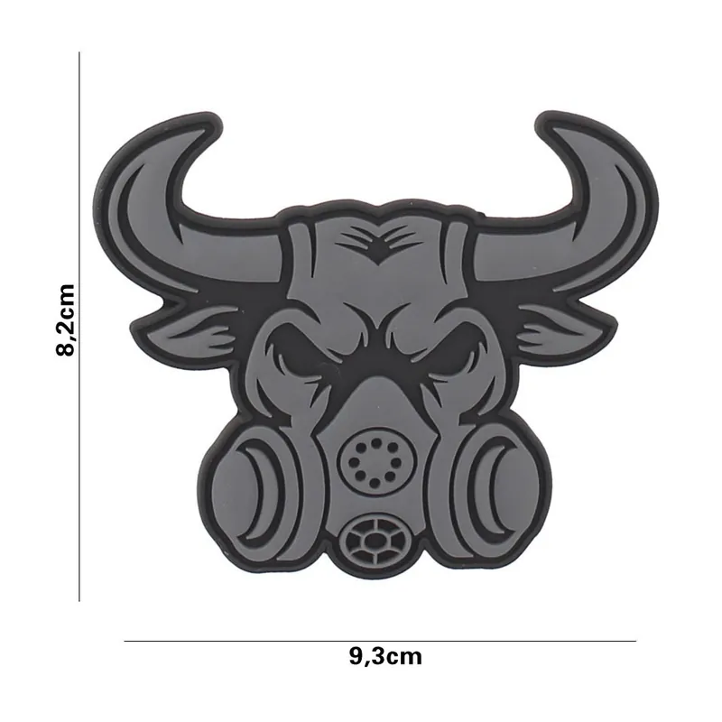 Klett Patch 3D PVC No.3130 Bulle mit Gasmaske grau/schwarz 8,2 x 9,3 Aktuell
