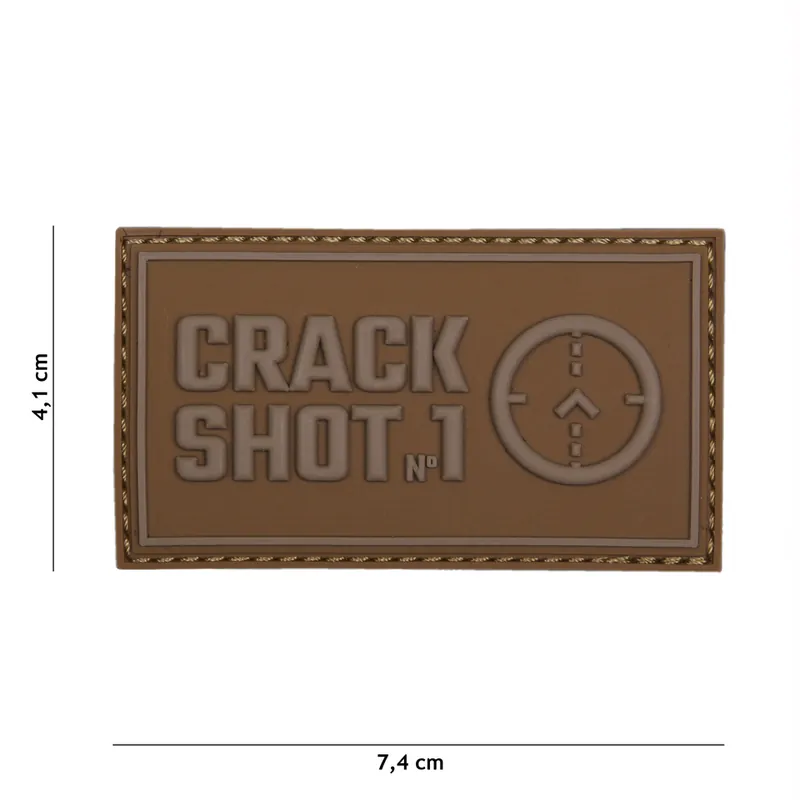 Beliebt Klett Patch 3D No.17030 Crack shot coyote 4,1 x 7,4
