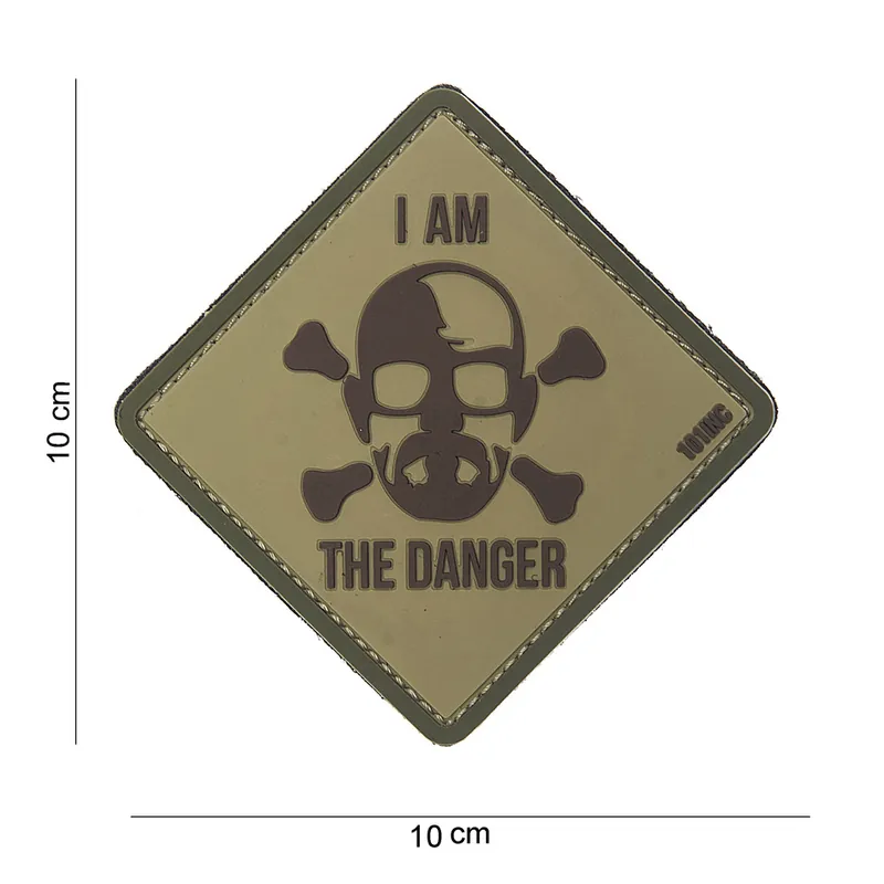 Geprüft Klett Patch 3D PVC No.11150 I am the danger sand/braun 10 x 10