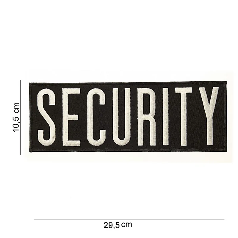 Neue Kollektion Aufnäher Security schwarz 10,5 x 29,5