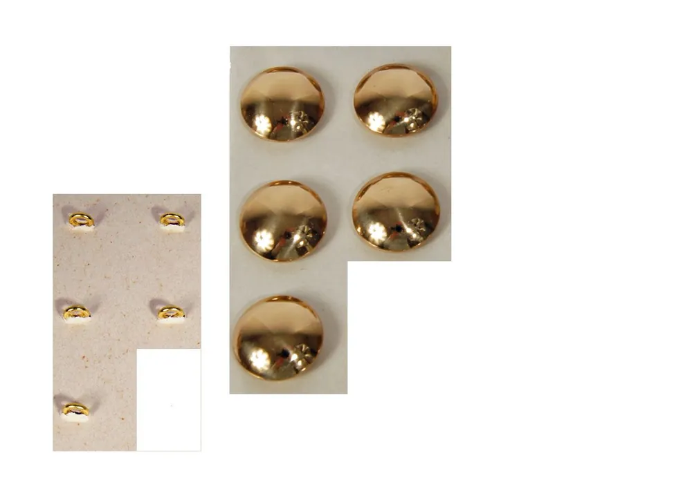 5 Stück Knopf goldfarben neuwertig 20mm 0,79€/Stück Zertifiziert