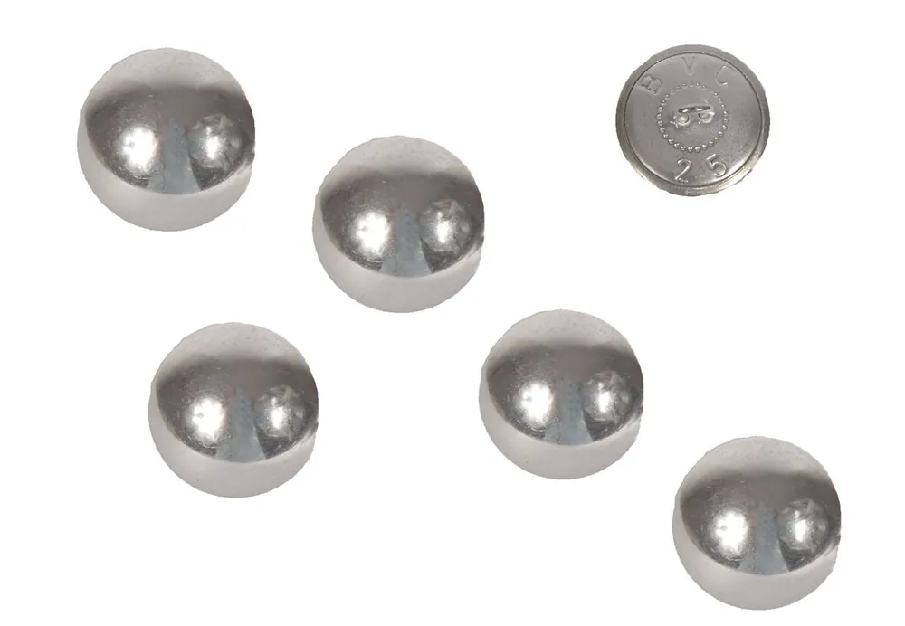 5 Stück Knopf silberfarben neuwertig 25mm 0,79€/Stück Sonderaktion