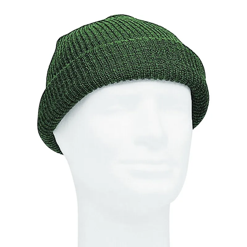 US Strickmütze Watch Cap Wolle Oliv Preisreduziert