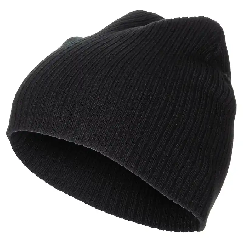 MFH Strickmütze Beanie Ripp extra kurz schwarz Billig