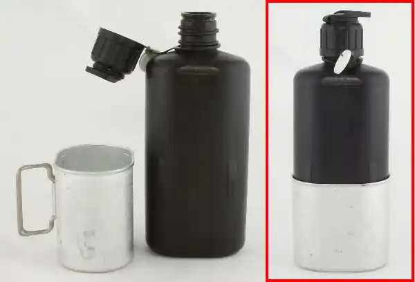 Angebot Schweizer Feldflasche M84 mit Becher gebraucht